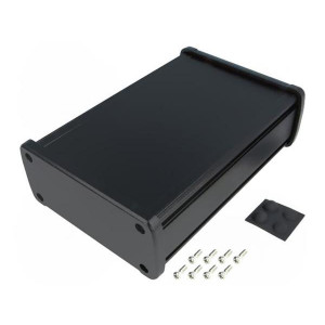 ALUG705BK160, Алюминиевый черный корпус с черными торцевыми панелями