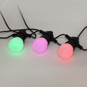 ERABL-MK3 Гирлянда Белт-лайт набор 3 м, 10 RGB LED,дин.реж,с трансфом,каучук 24В,IP44 (6/168 Б0047957