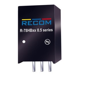 R-78HB9.0-0.5, Преобразователи постоянного тока в постоянный без изоляции 0.5A DC/DC REG 14-72Vin 9Vout