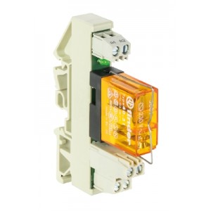 Реле WR1-230-1W-250V4A, Интерфейсный релейный модуль, 1 переключающий контакт, материал контакта: AgNi + 4...6 мкм Au, рабочее напряжение: 230 V AC/DC, номинальное напряжение переключения: 250 V AC/ V DC, коммутируемый ток: 4 A, с винтовой фиксацией провода, серия flare