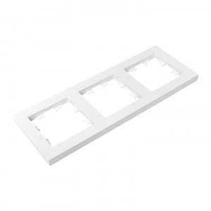 3 - местная рамка, белая, пластик Эпика EKF UP1-FPW-03