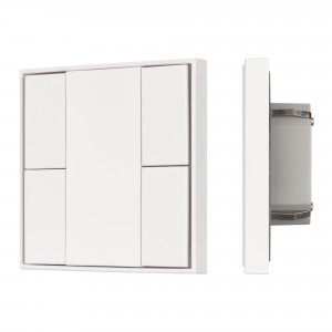 INTELLIGENT ARLIGHT Кнопочная панель KNX-301-22-4-SH-IN White (BUS, Frame) 037722, Универсальная многофункциональная встраиваемая настенная панель для систем KNX. 4 клавиши. Тонкая рамка, материал - пластик. Цвет корпуса - белый. Питание от шины KNX DC 21-30V. Габариты 80x80x26.6 мм.