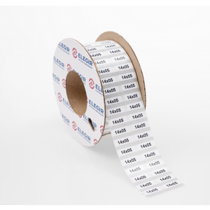 Маркировочная наклейка NPP-14х05-W белый (уп. 6000 шт.), Маркировочная наклейка, для позиционного обозначения электрооборудования в шкафу и маркировки провода, размер 14х5 мм, цвет белый, в упаковке 6000 наклеек