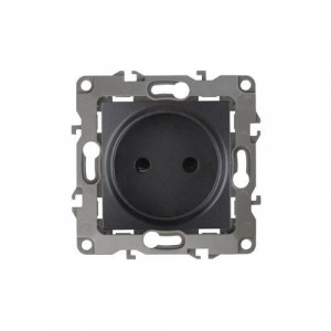 Розетка 1-м СП 2 12-2105-05 16А IP20 16AX 250В 2P механизм антрацит Б0018258