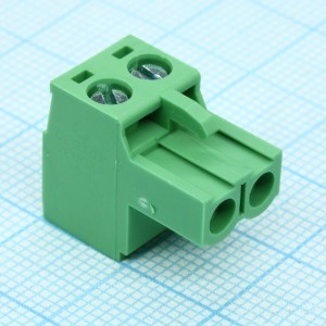 2EDGKF-5.0-02P-14-00A(H), Блок соединительный винтовой 2 контакта шаг 5.0мм зеленый