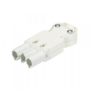 Вилочный разъем на кабель GST18i3S S1 ZR1 WS, Вилочный разъем на кабель диам. 6,5 - 10 мм, 3 полюса, винтовая фиксация, номинальное напряжение: 250V, номинальный ток: 20A, цвет корпуса: белый, цвет контактной вставки: белый, серия gesis GST18i3