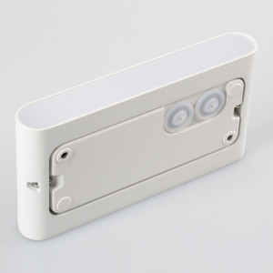 Светильник SP-Wall-170WH-Flat-12W Warm White 020802, Накладной настенный светильник 2x6Вт, белый алюминиевый корпус, матовый рассеиватель из поликарбоната. Цвет ТЕПЛЫЙ БЕЛЫЙ 3000K, св.поток 950лм, CRI(Ra)>80, угол 120°, свет вверх-вниз. Размер 170x90x28мм. IP54. Питание AC220-240V, 12Вт, встроенный драйвер.