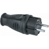Вилка Navigator 61 368 NCA-PLR02-16A-E-IP44-BL прямая с заземлением каучук черная 20659