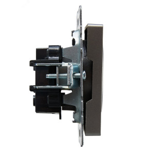 Розетка 1-м СП BRITE РС10-1-0-БрС 10А без заземл. без защ. шторок сталь BR-R10-10-K46