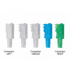 Разъем для клемм WBF 2,5 1/M/BL, Разъем штекерный с пружинным зажимом, для клемм WKFN 2,5 F/P/F, средняя часть, цвет: синий