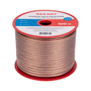 Кабель акустический 2х1,50мм2, прозрачный BLUELINE, бухта 100 м