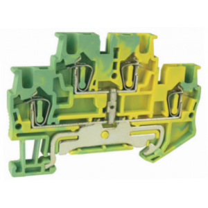 Заземляющая клемма UJ5-1.5/2-2JD, Заземляющая клемма, тип фиксации провода: пружинный, номинальное сечение: 1,5 мм кв., ширина: 4,2 мм, цвет: желто-зеленый, тип монтажа: DIN35