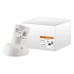 Патрон Е27 настенный, термостойкий пластик, наклонный, белый, SQ0335-0059