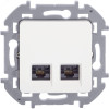 Розетка компьютерная 2-м Inspiria RJ45 кат.5E UTP бел. Leg 673835