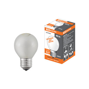 Лампа накаливания "Шар матовый" 40 Вт-230 В-Е27 SQ0332-0006