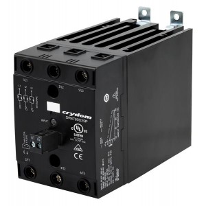 DR6760A25P, Твердотельные реле - Промышленного монтажа SSR Relay, 3-Phase, DIN Rail Mount, 600VAC/25A, 90-280VAC/DC In, Zero Cross
