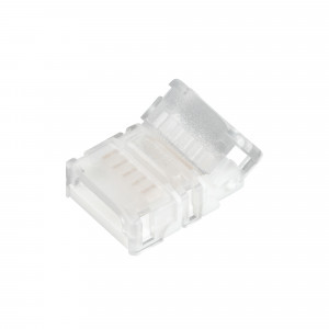 Коннектор HIP-RGBW-10mm-5pin-STS 039269, Одиночный коннектор для соединения 2-х отрезков открытых светодиодных IP20 RGBW лент шириной 10 мм. Материал - прозрачный пластик. Обеспечивает соединение без видимых разрывов. Максимальный допустимый ток 3 А, напряжение 3-24 В. Цена за 1шт.