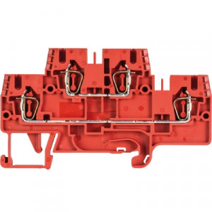 Этажная клемма WKFN 2,5 E/35/1D/2G ROT, Этажная функциональная клемма, 2 этажа, тип фиксации провода: пружинный, номинальное сечение: 2,5 мм кв., 24A, ширина: 5 мм, цвет: красный, тип монтажа: DIN35