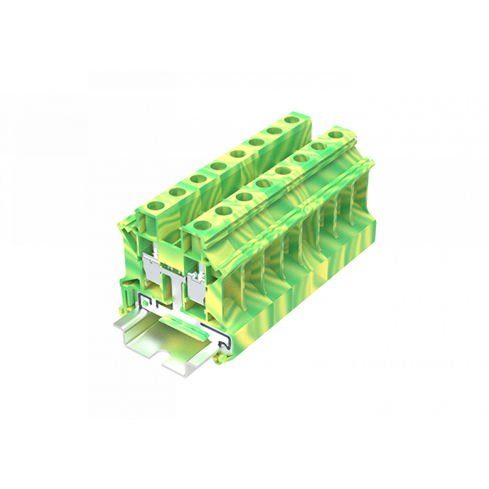 Изображение товара Заземляющая клемма TU10-2-PE для безопасного заземления, винтовой тип, DIN 35