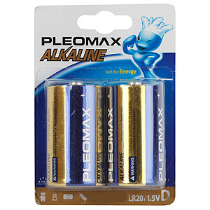 Батарейки Pleomax LR20-2BL Alkaline (20/80/2880) (кр. 2шт) [C0019254]