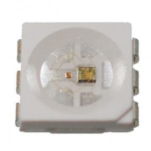 SMD-LX5050RGB-TR, Стандартные светодиоды - Накладного монтажа RGB Built In IC Water Clear Lens