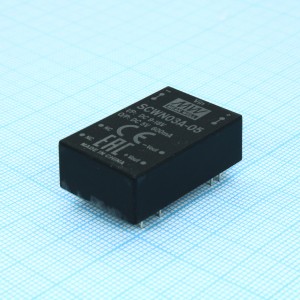 SCW20C-15, Преобразователь DC/DC на печатную плату вход 36-75В выход +15В 1333мА 20Вт