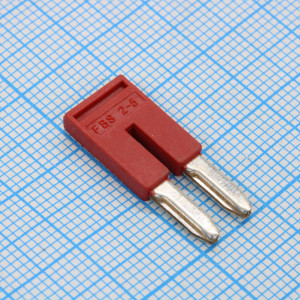 GFBSFA5-2-GY, Соединительная перемычка, втычная, изолированная, 2 полюса, для серий клемм: DC2.5, шириной 5,1 мм, цвет: серый