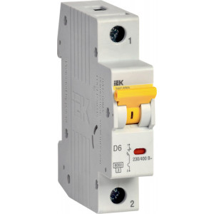 Автоматический выключатель ВА47-60МА без тепл. расцеп. 1P 6А 6кА D MVA33-1-006-D