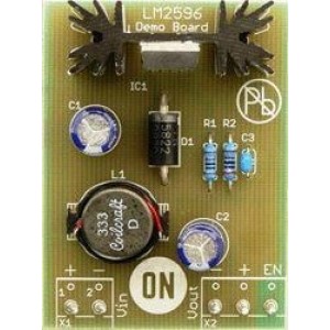 LM2596ATPBCKGEVB, Средства разработки интегральных схем (ИС) управления питанием LM2596ADJ TO220 BUCK DB