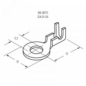 Наконечник кольцевой (НК d5.2мм) 0.5-0.8кв.мм (DJ431-5A) 08-0073