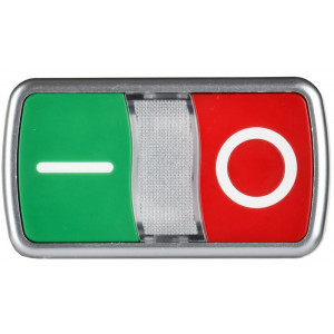 Кнопка I-O без подсветки d=22мм 1NO+1NC MASTER MI-BT60-11R-3-21-K51