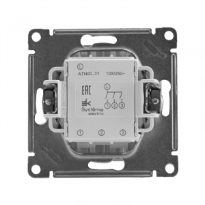 Выключатель 3-кл. СП AtlasDesign 10А IP20 (сх. 1+1+1) 10AX механизм бел. SE ATN000131
