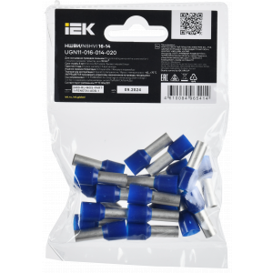 Наконечник НШВИ 16-14 темн. син. (уп.20шт) IEK UGN11-016-014-020