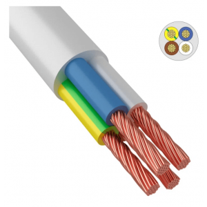 Провод ПВС 4х6 ГОСТ на катушке (50м), белый SQ0118-0413