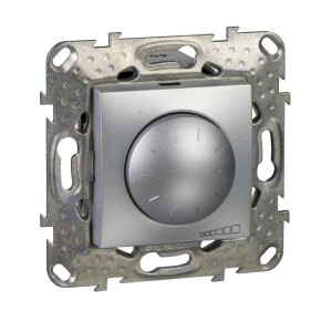 UNICA TOP ДИММЕР пов-наж,д/ламп нак/гал,3-пров подкл,230В,40Вт,1000ВА, АЛЮМИНИЙ C3( MGU5.512.30ZD