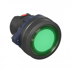 Головка кнопки плоская прозрачная с фиксацией, зеленая M22P-FLLGP