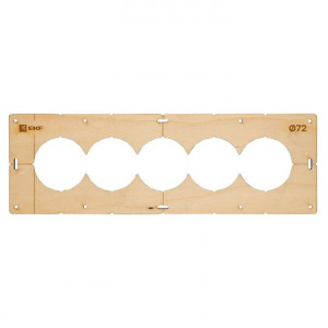 Шаблон для подрозетников c 5 отв. диам. 72 мм EKF Expert sh-d72-5