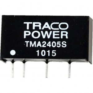 TMA 2405S, Преобразователь DC/DC на печатную плату вход 24В выход 5В 0.2A 1Вт 4-Pin SIP
