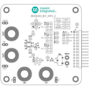 MAX98360CEVSYS#WLP, Средства разработки интегральных схем (ИС) аудиоконтроллеров  Digital Class D with 1.2 V EVkit for MAX98360C