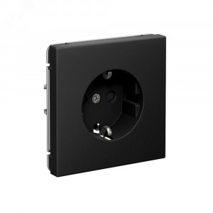 ARTGALLERY РОЗЕТКА с заземлением со шторками, 16А, механизм, быстрозажимные клеммы, карбон GAL001045S