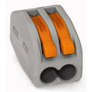 222-412 Универсальная клемма, 2-проводная, серая (0,08-2,5/4 мм?) (50 шт/уп) WAGO 07-5152