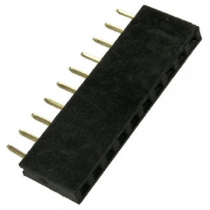 PBS-1X10 (PBS-10)ШАГ 2.54 ММ, Гнездо для плат 2.54 мм PBS-1x10 (PBS-10)шаг 2.54 мм, 10 контактов
