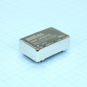 AM4T-2424SH35Z, DC/DC, 4Вт, вход 18…36В, выход 24В/0.167А, изоляция 3500В DC, КПД 85%, максимальная емкостная нагрузка не более 47мкФ, DIP24, 31.75x20.32x10.16мм, -40…85°C, металл