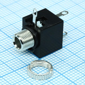 EY-502C-A/B(NB), Моно аудио гнездо (М) 3.5мм с резьбой