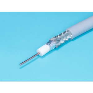 RG-6U, Кабель коаксиальный RG-6U дополнительно экранированный, бухта 100м, серый