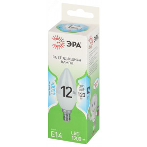 Лампа светодиодная LED 12 Вт 1200Лм 4000К свеча нейтральный E14 220-240В LED B35-12W-840-E14 Green Line Б0067140