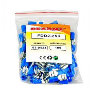 Клемма плоская изол. (гнездо) (VF 2-250) 08-0433