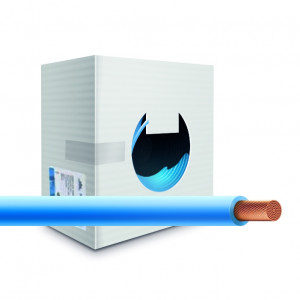 Провод монтажный cabH05V-K-1x0.75-b200-blu, UNIFLEX. Провод монтажный H05V-K 300/500В 1x0.75мм2 Cu5 DIN VDE 0281, голубая ПВХ изоляция (200м.)