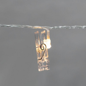 Гирлянда светодиодная Прищепки 30 LED, 5 м, теплый белый цвет свечения 303-032