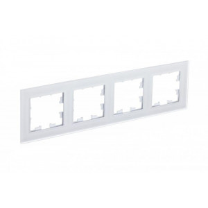 Рамка 4-м AtlasDesign Nature матов. стекло бел. SE ATN330104
